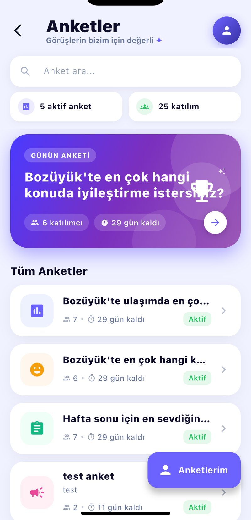 OnbirBuçuk Anketler